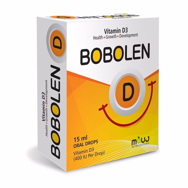 Bobolen D Drops (15ml) "Helthy Growth,Bones,Teeth & Mucles Vitamin D3 400IU/drop"