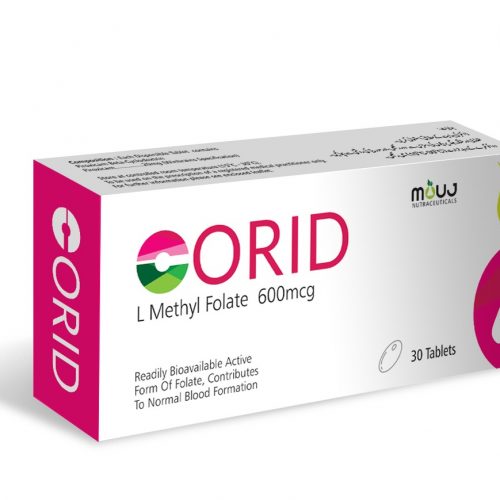 Corid Tab (30's) "For Treatment of Low Folate Levels L-Methyl Folate 600mcg"