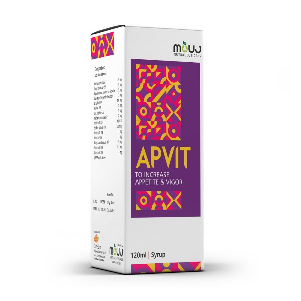 Apvit Syrup is a natural Multivitamin Appetizer for Healthy Growth, Development, and Wellness in Kids, Men, and Women.
